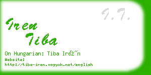 iren tiba business card